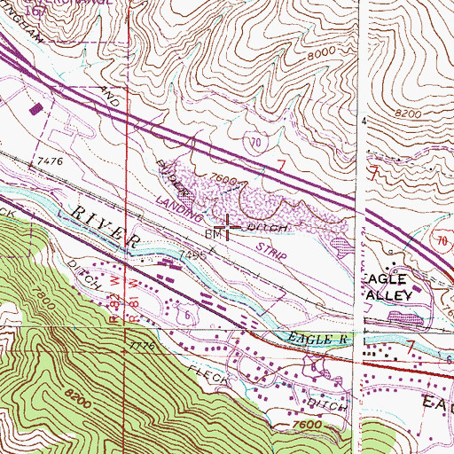 Topographic Map of Nottingham and Puder Ditch, CO