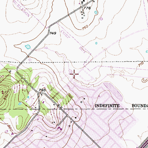 Topographic Map of Alsbury Baptist Church, TX