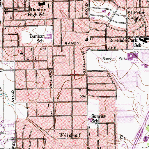 Topographic Map of Anderson Street Missionary Baptist Church, TX