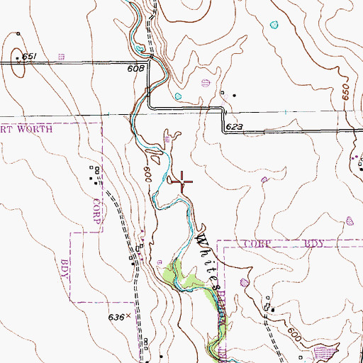 Topographic Map of The Baptist Church - Park Glen, TX
