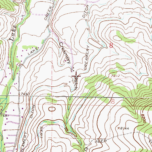 Topographic Map of Creamery Ditch, CO