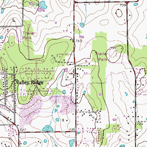 Topographic Map of Bible Baptist Church of Rendon, TX