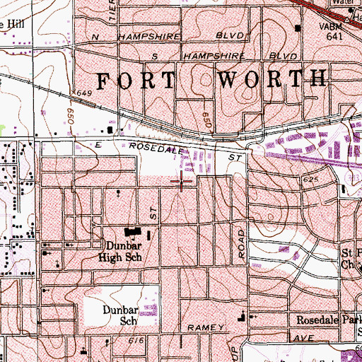 Topographic Map of Calumet Missionary Baptist Church, TX