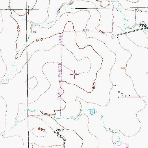 Topographic Map of Candleridge Community Baptist Church, TX