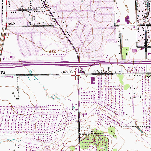 Topographic Map of Christian Faith Baptist Church, TX