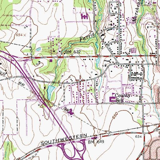 Topographic Map of Abundant Life Assembly of God Church, TX