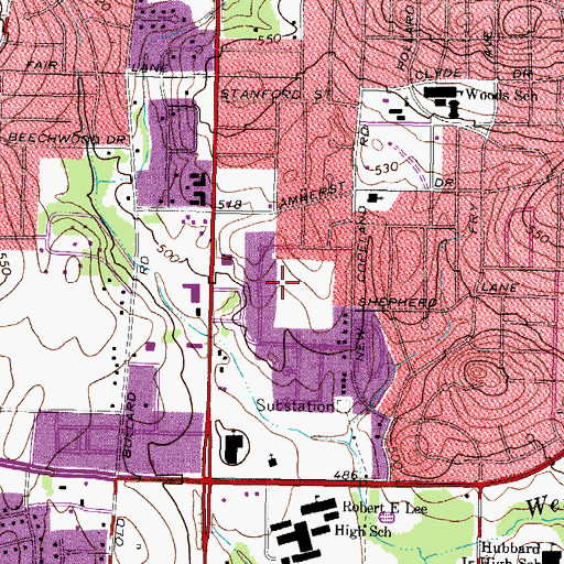 Topographic Map of Ahavath Achim Synagogue, TX