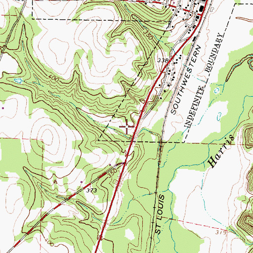 Topographic Map of Higher Hope Fellowship Church, TX