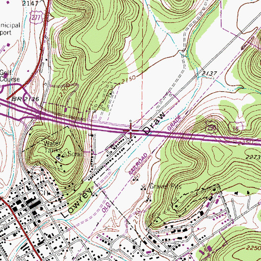 Topographic Map of Saint Johns Episcopal Church, TX