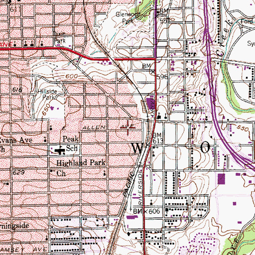 Topographic Map of Saint Stephens African Methodist Episcopal Church, TX