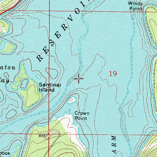 Topographic Map of Dillon Reservoir, CO