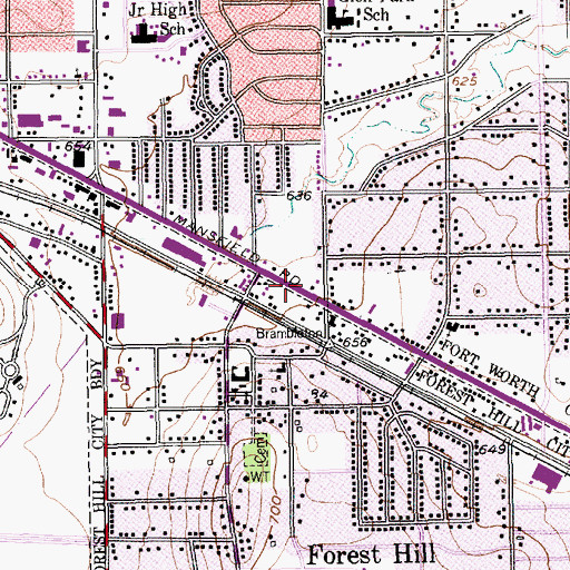 Topographic Map of Bethel Apostolic Tabernacle Church, TX