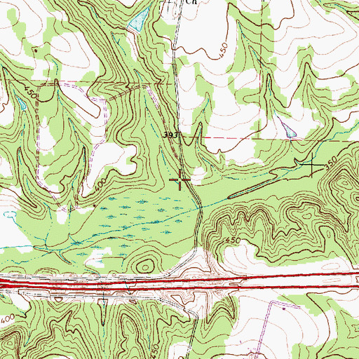Topographic Map of Harris Creek Baptist Church, TX