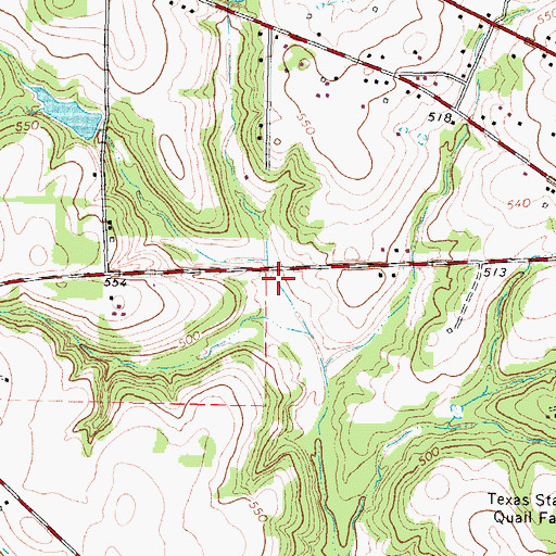 Topographic Map of Landmark Baptist Church, TX