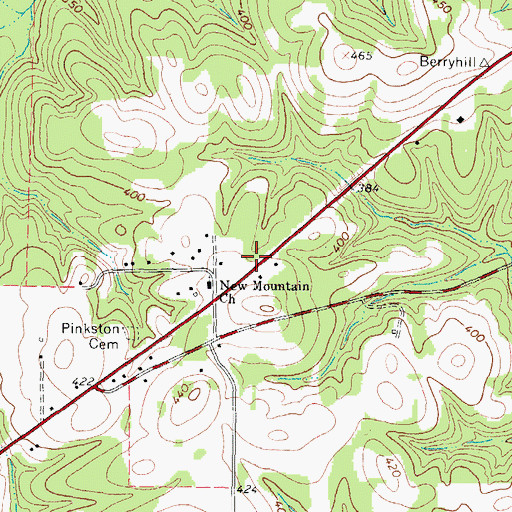 Topographic Map of New Home Baptist Church, TX