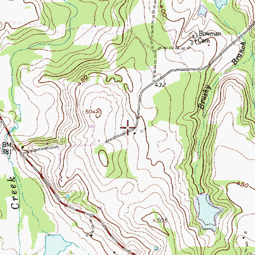 Topographic Map of Saint Mary Baptist Church, TX