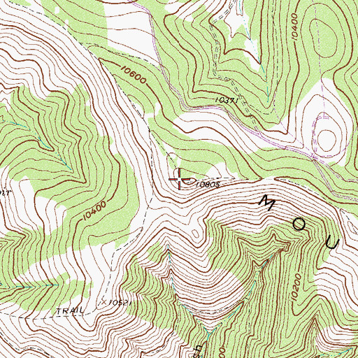 Topographic Map of Hardscrabble Mountain, CO