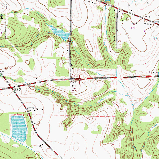 Topographic Map of University Baptist Church, TX