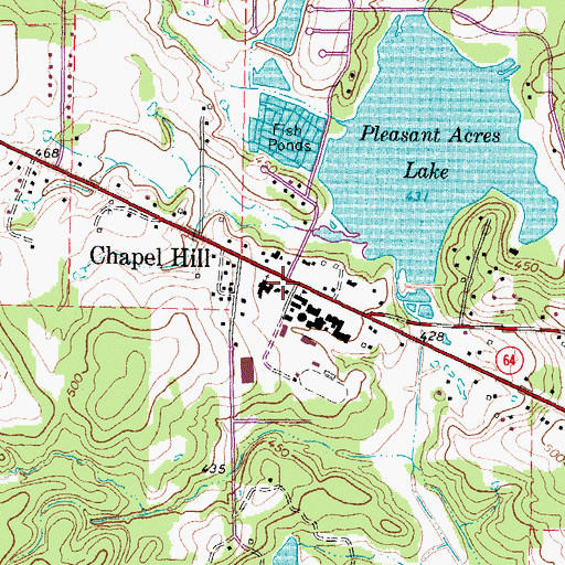 Topographic Map of Azalea Garden Church of God, TX