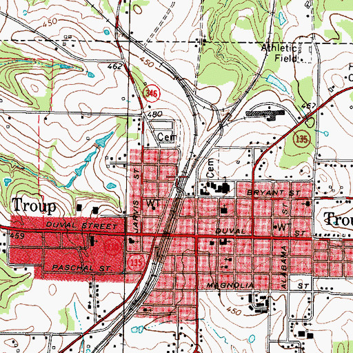 Topographic Map of Mary Memorial Church of God Christ, TX