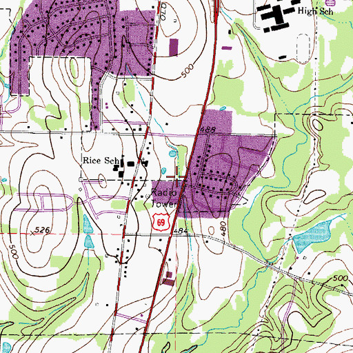 Topographic Map of Child Evangelism Fellowship of Smith County Church, TX