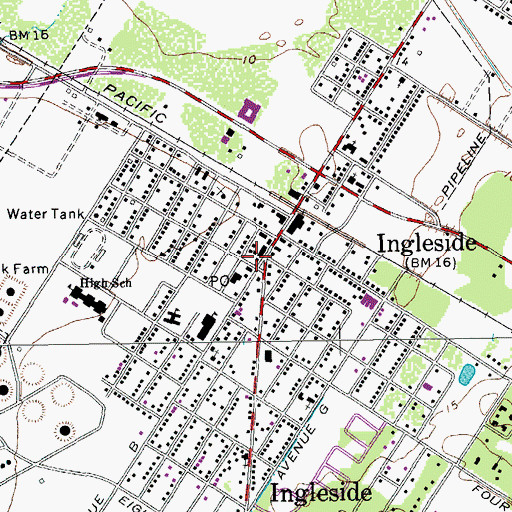 Topographic Map of Our Lady of the Assumption Church, TX