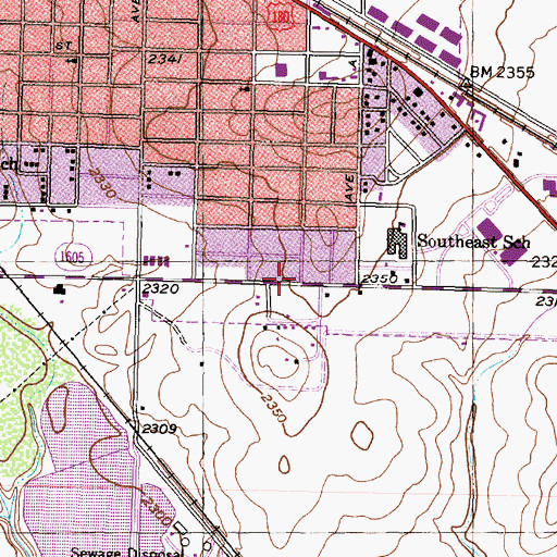 Topographic Map of Faith Baptist Church, TX