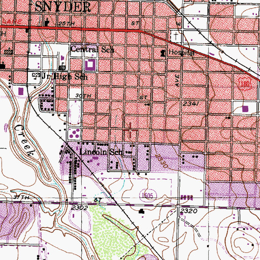 Topographic Map of New Hope Baptist Church, TX