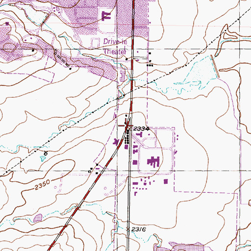 Topographic Map of Grace Lutheran Church, TX