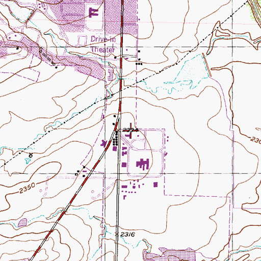 Topographic Map of Trinity United Methodist Church, TX