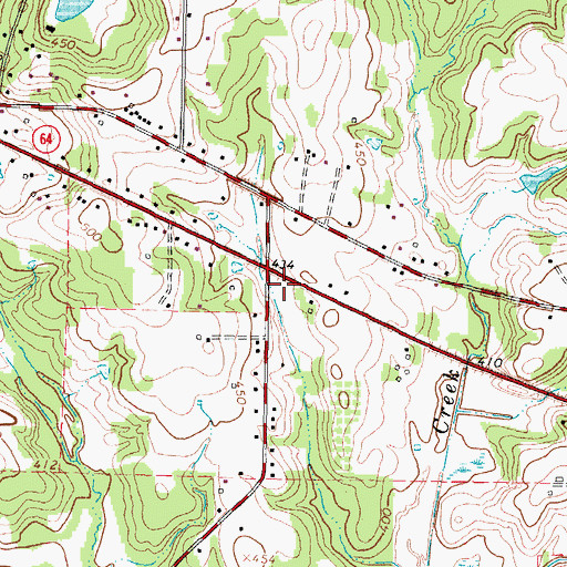 Topographic Map of Bethel Baptist Church, TX