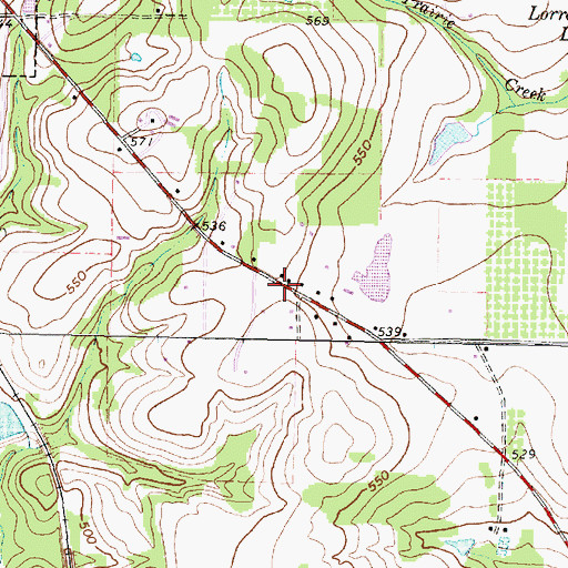 Topographic Map of Bible Baptist Church, TX