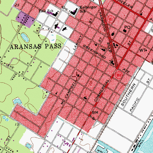 Topographic Map of Episcopal Church of Our Saviour, TX