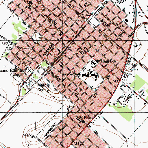 Topographic Map of Methodist Parsonage First United Church, TX