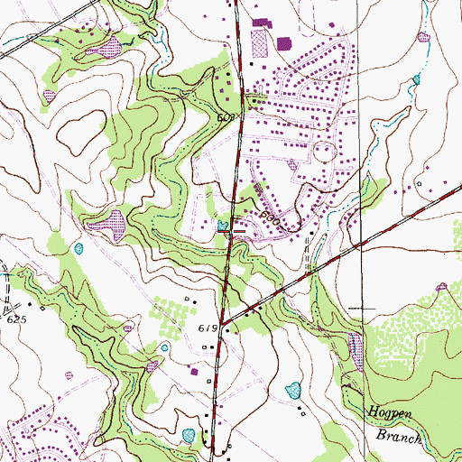 Topographic Map of Trinity Presbyterian Church, TX