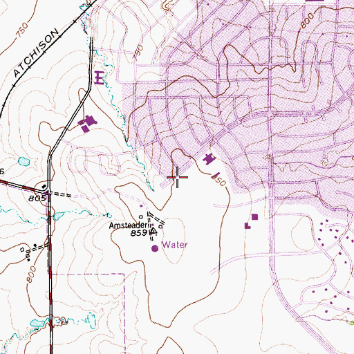 Topographic Map of Westminster Presbyterian Church, TX