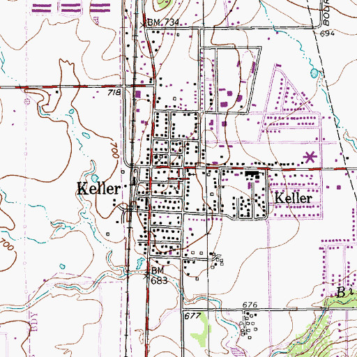 Topographic Map of Calvary United Pentecostal Church, TX
