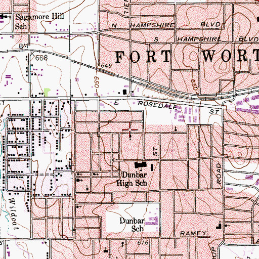 Topographic Map of New Born Pentecostal Church, TX