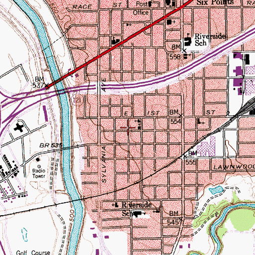 Topographic Map of Pentecostal Church of God in Christ, TX