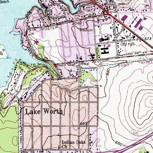 Topographic Map of United Pentecostal Church, TX