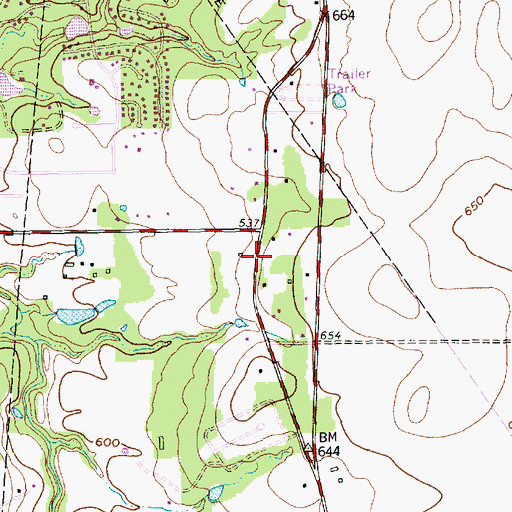 Topographic Map of Grace Presbyterian Church, TX