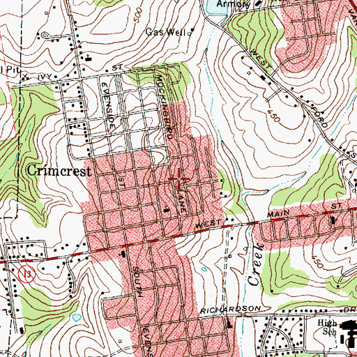 Topographic Map of Arlem Grove Baptist Church, TX