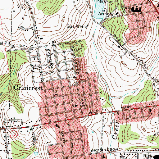 Topographic Map of Wayside Church of God in Christ, TX
