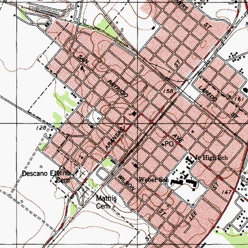 Topographic Map of Harmony Assembly of God Church, TX