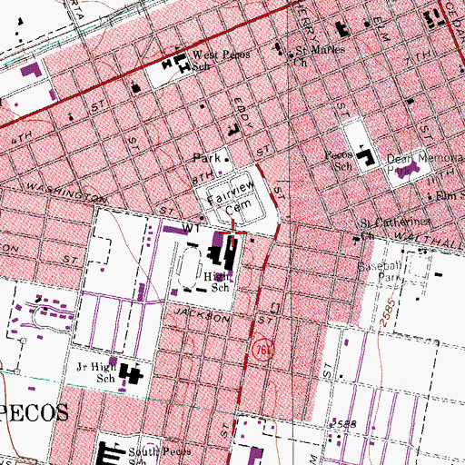 Topographic Map of Lutheran Church Missouri, TX