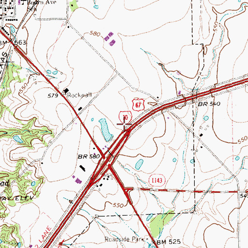 Topographic Map of New Horizons Assembly of God Church, TX