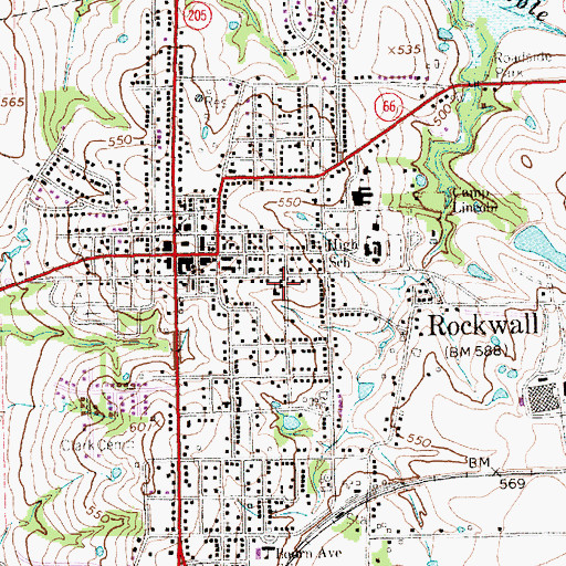 Topographic Map of Bethel Baptist Church, TX