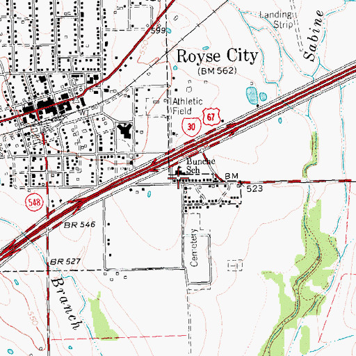 Topographic Map of New Hope Baptist Church, TX