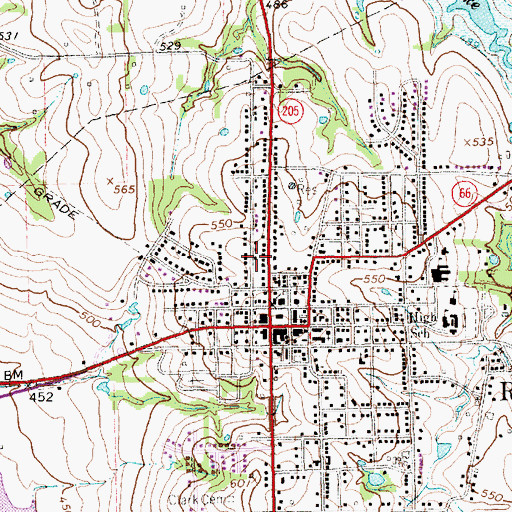Topographic Map of Free Methodist Church, TX