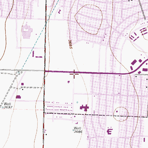 Topographic Map of Southwest Church of Christ, TX